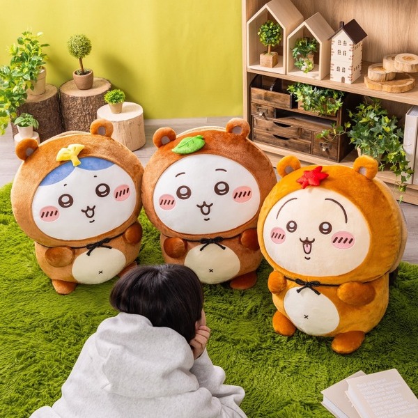 ちいかわ☆9点セット！新品タグ付き(1点タグ無)ぬいぐるみ☆まとめ売り！ ちいかわ」ハチワレ、うさぎたちがBIGクッション、ぬいぐるみに