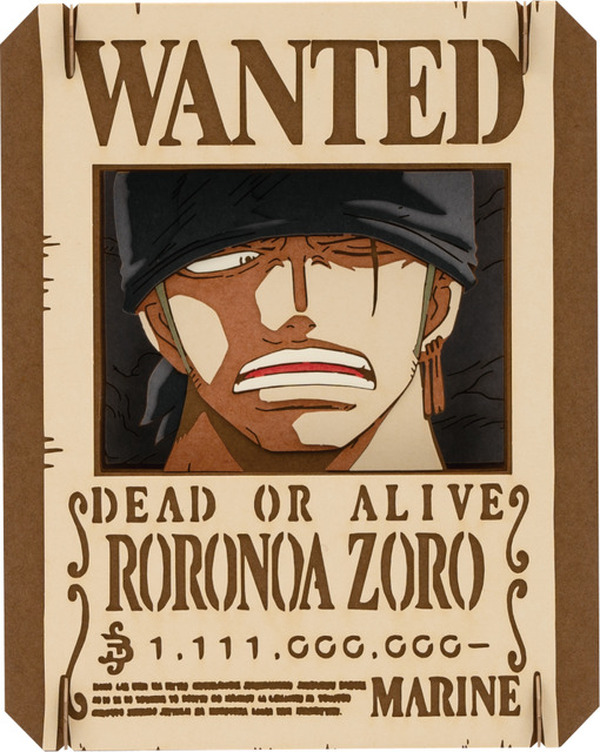 ワンピース」ゾロ、ナミ、ウソップ、サンジたちの“手配書”が立体アート