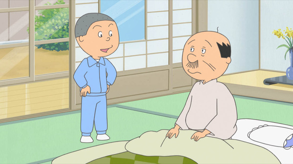 アニメ サザエさん 「カツオと波平」 セル画 1970年代前半 の