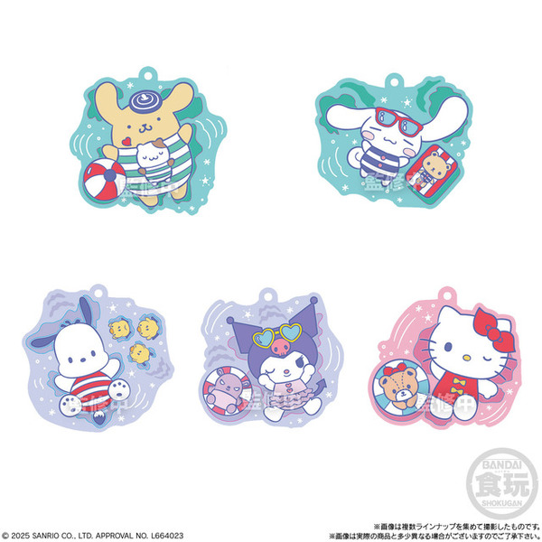 サンリオ」キティ、シナモロール、あひるのペックルもぷかぷか