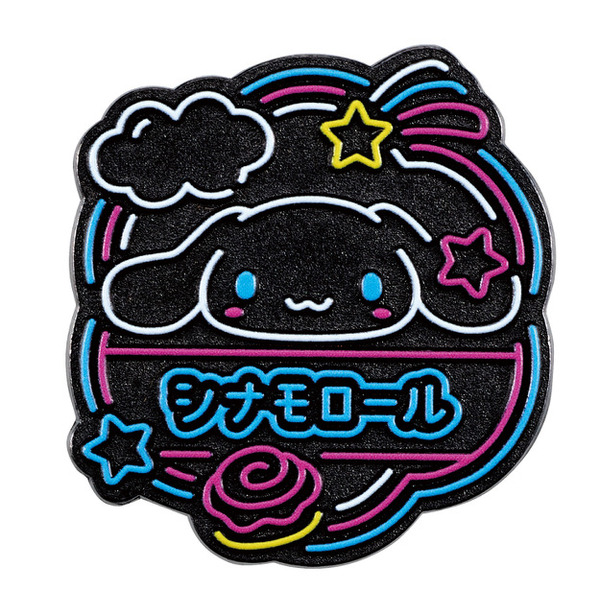 サンリオ」シナモロール、ポムポムプリンらが“ネオン看板風”ピンバッジ