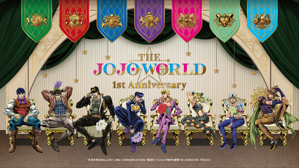 ジョジョ」体験型公式ショップが1周年ッ☆ ジョナサンたちが花束を手に