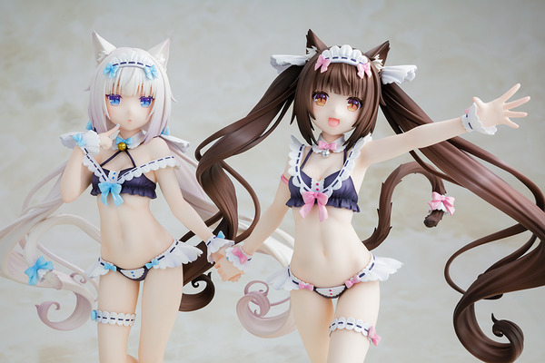【楽天カード分割】 ネコぱら」ショコラ＆バニラ、“メイド風の水着”姿でフィギュア化 その他