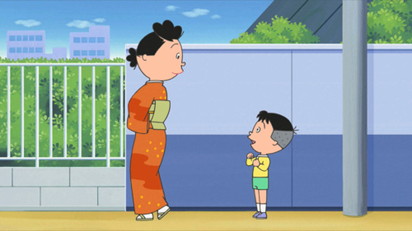 堀川ちゃん 着物で出かけたサザエに堀川くんが声を掛け……TVアニメ『サザエさん』第