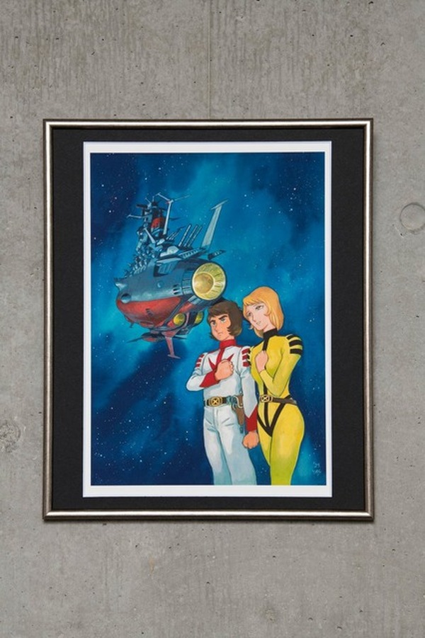安彦良和原画展　サイン入り 宇宙戦艦ヤマト」古代進＆森雪を安彦良和が描き下ろし！ 直筆