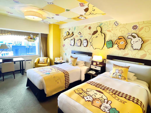 ポムポムプリン × ホテルニューオータニ博多、記念デザイン特典が手に