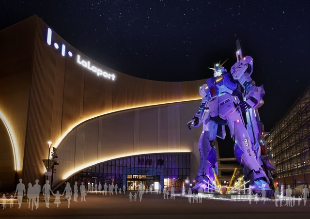 「実物大ν（ニュー）ガンダム立像」冬季限定25-26Ver.ライトアップ　※画像はイメージです