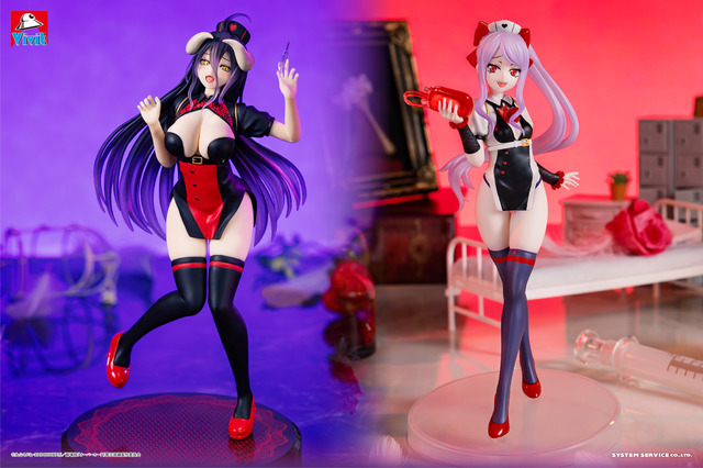 「オーバーロード　Vivitフィギュア」アルベド ブラックナースVer.＆シャルティア・ブラッドフォールン ナースVer.
