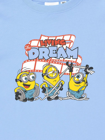 GU「KIDSグラフィックT MINIONS」カラー：62 BLUE部分アップ