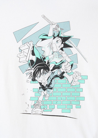 アニメ『真・侍伝YAIBA』×グラニフ　「サムライと名探偵｜Tシャツ」部分アップ