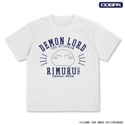 TVアニメ『転生したらスライムだった件』リムル様カレッジ プレーティングTシャツ（WHITE）