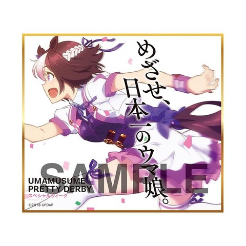 「ウマ娘 プリティーダービー トレーディングmini色紙 BOX」5000円（税抜）（C）2018 アニメ「ウマ娘 プリティーダービー」製作委員会