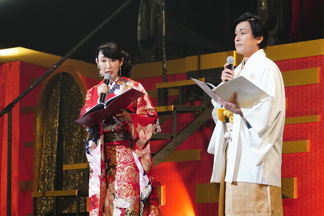 司会を務める森田成一＆大原さやか「声優紅白歌合戦 2022」（C）「声優紅白歌合戦」実行委員会