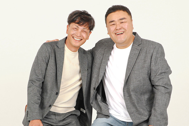 上田憲伯氏（左）とべ・ギヨン氏（右）