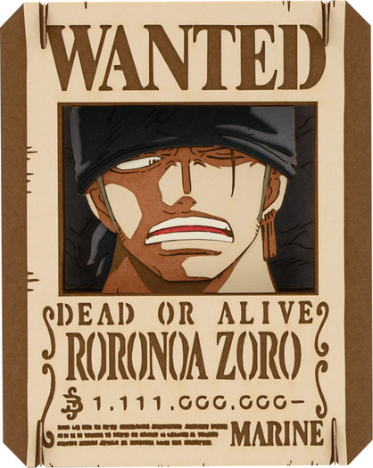 ワンピース」ゾロ、ナミ、ウソップ、サンジたちの“手配書”が立体アート
