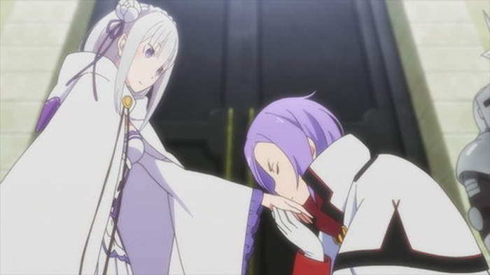 ロズワールの屋敷に使者としてヴェルヘルムとフェリスがやってくる Tvアニメ Re ゼロから始める異世界生活 第1期新編集版第12話 第13話のあらすじを紹介 超 アニメディア