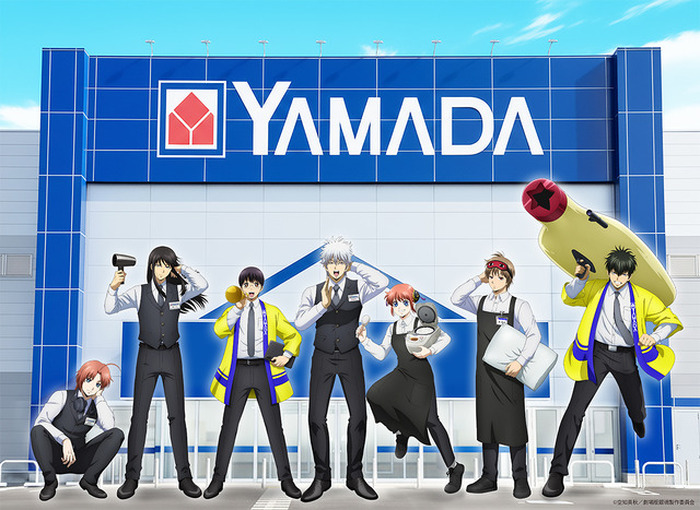 銀魂 アクリルスタンド 全7種セット　ヤマダ電機　コラボ　コンプリート 銀魂」銀さん、桂、土方らがヤマダデンキで仕事ォォォ!? コラボグッズ