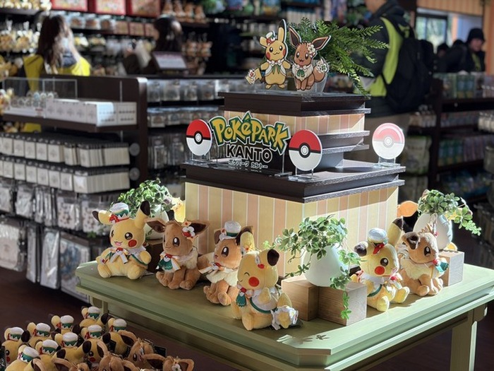 ポケパークカントー　 ショップ　限定 ピカチュウ　ぬいぐるみ5体セット カチューシャなどポケパーク カントー限定グッズが勢ぞろい