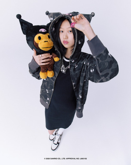 BAPE × Sanrio BABY MILO クロミ ぬいぐるみセット BAPE x Sanrio Characters Kuromi Baby Milo Plush Doll Black - SS26 - US