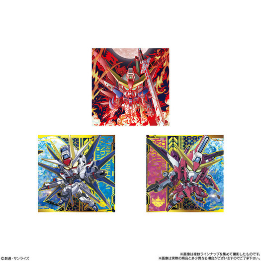 デスティニーガンダム、Ξガンダム、ガンダム・バルバトスの箔押し
