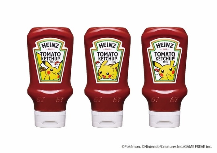 ハインツの逆さボトルケチャップに「ピカチュウ」が登場！ピカチュウの