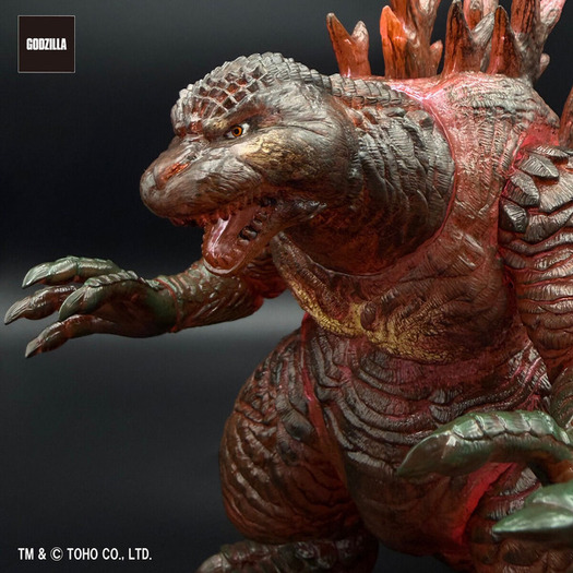GODZILLA VINYL ART ゴジラ(2023) パッションレッド ゴジラ」焼けただれ、咆哮する怒り…！全長約54㎝の大ボリューム感で