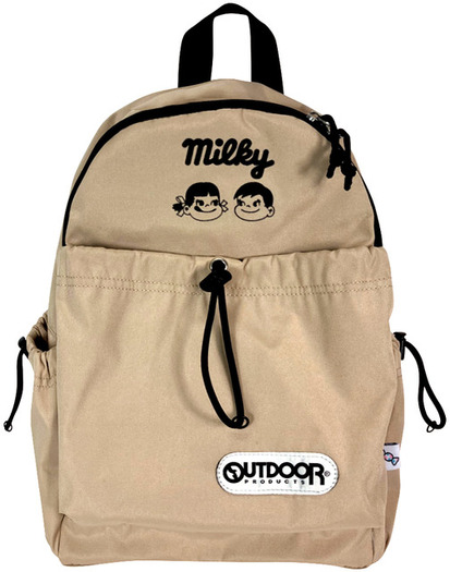 ミルキー」ペコちゃんと春のお出かけ♪ 「OUTDOOR」コラボでリュック