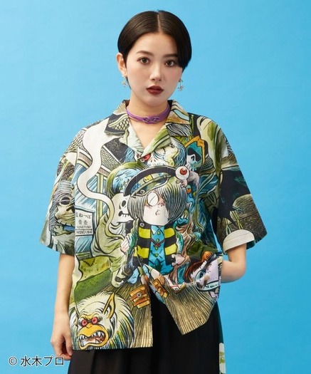ゲゲゲの鬼太郎」の妖怪を和モダンに大胆デザイン！ アロハシャツや和