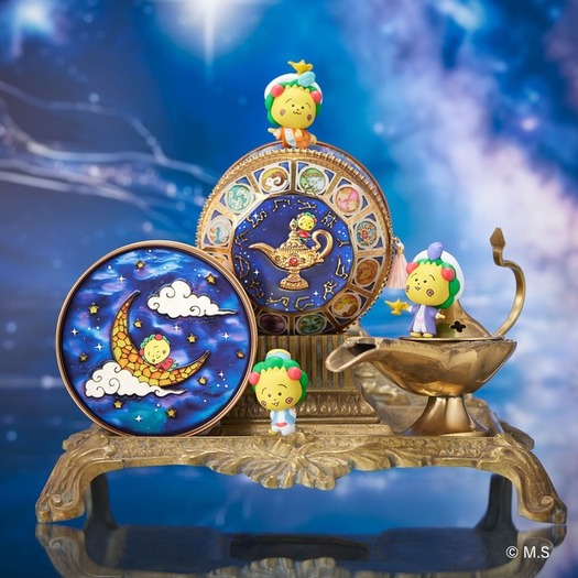 イ*☆様 コジコジのランプ缶 3個（お菓子は尽きません） コジコジ」まるで宝石箱…♪ 幻想的なガラス絵に心ときめくコラボ