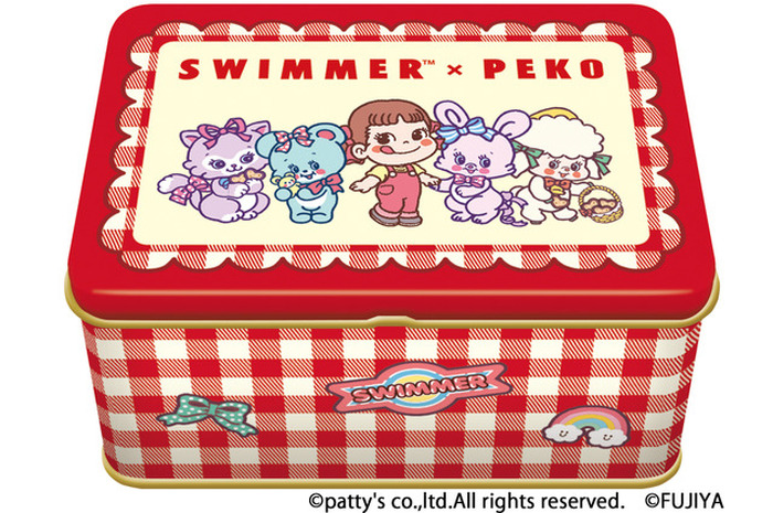 不二家」ペコちゃん×「SWIMMER」がコラボ！ 可愛すぎる平成レトロ風