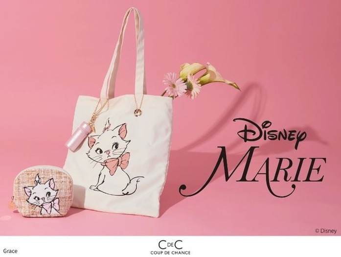 ディズニーストア　マリーちゃんトートバッグとボトルフォルダーセット　155 ディズニー」マリーちゃんの華やかで上品な“大人かわいい”雑貨登場