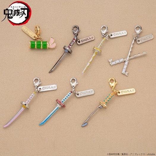 鬼滅の刃」日輪刀＆禰豆子の竹筒がチャームになって登場！ 手作りで鍔