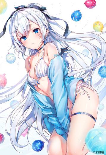 透明感のあるボディラインにくぎ付け イラストレーター 米白粕のオリジナルイラスト あくあちゃん がフィギュア化 3枚目の写真 画像 超 アニメディア