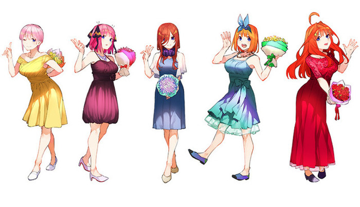 五等分の花嫁 五つ子がドレス姿で花束を アニメイトでオンリーショップ開催 超 アニメディア