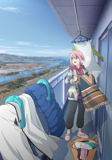 ゆるキャン△ 販促ポスター B2 あfろ なでしこ リン 千明 あおい 恵那 映画「ゆるキャン△」公開日決定！ オフショットビジュアル第5弾は斉藤