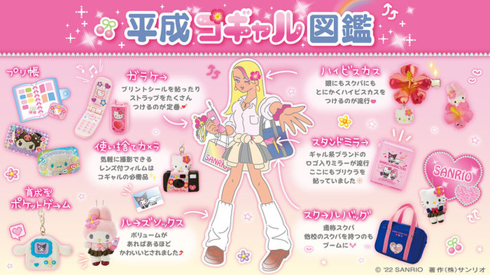 ハローキティ 平成コギャル マスコット ぬいぐるみ サンリオ　ハイビスカス サンリオ」キティたちが“平成コギャル”に変身！ ガラケー