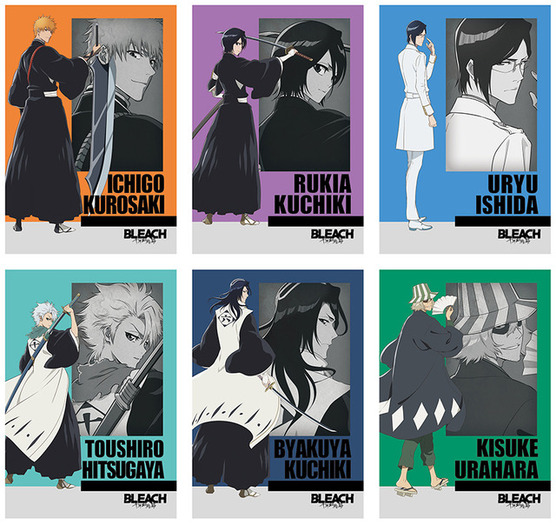 BLEACH 千年血戦篇」一護、ルキアら6名のイラストカードを BLEACH 千年血戦篇」一護、ルキアら6名のイラストカードを