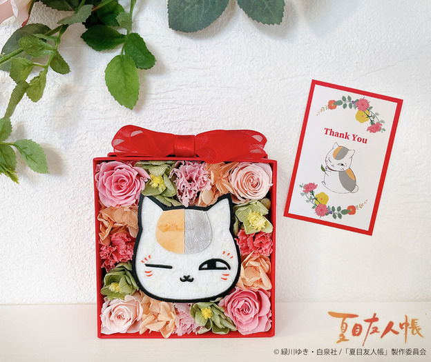残りわずか！手作り額付き作品　title「百花繚乱ニャンコ」 夏目友人帳」ニャンコ先生をお花で表現！母の日ギフトにもぴったりな