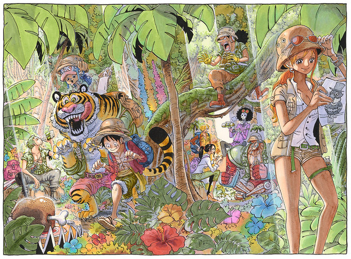 【世界10部限定】集英社マンガアートONE PIECE ワンピース 尾田栄一郎 ワンピース」マンガをアートに! 尾田栄一郎の描いた新作「ONE