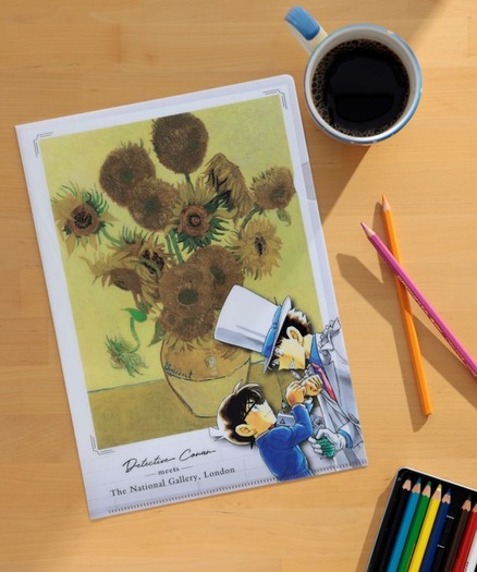 名探偵コナン　怪盗キッド　ロンドンナショナルギャラリー　キャンバスボード 名探偵コナン」怪盗キッド＆コナン×ゴッホの「ひまわり」！？世界屈指