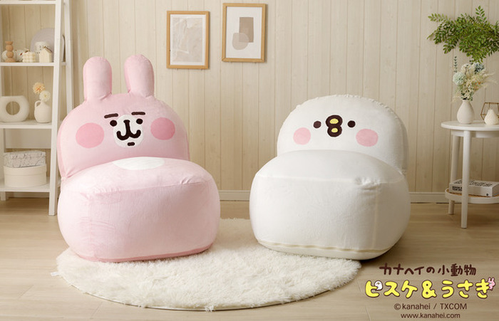 イラストレーター・カナヘイの「ピスケ」「うさぎ」がビーズソファに