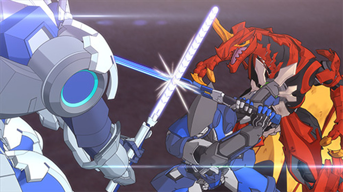 侍のような恰好をした人物からバトルを挑まれるダンとシュン！ TV