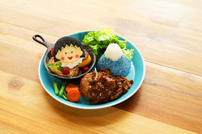 まるちゃんが大好きなハンバーグに富士山ご飯も♪「ちびまる子ちゃん