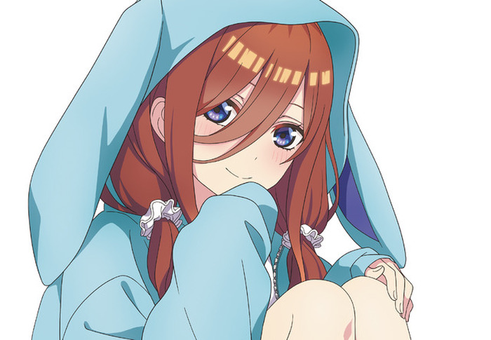 五等分の花嫁」三玖がネコと伸び～＆うさ耳パーカーが可愛すぎる