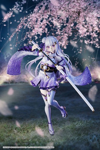 リゼロ」エミリアがオリジナル和装衣装でフィギュア化！ 鮮やかな