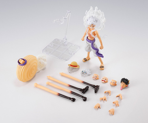 ワンピース」“ギア5”ルフィ!! 最高地点が可動フィギュア化♪ 両腕