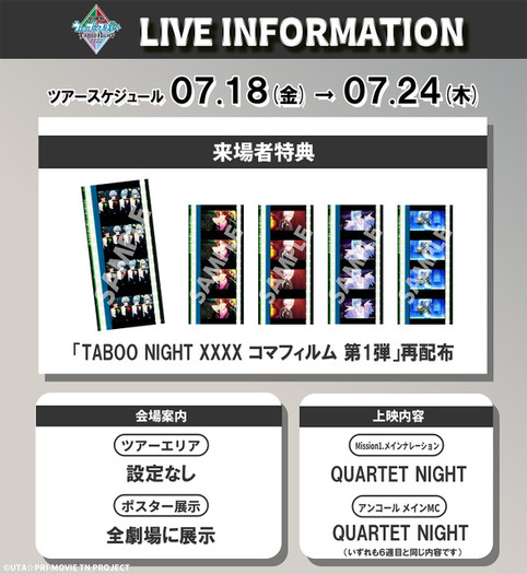 第二弾f◾️10枚 10カ所　未開封　コマ　フイルム　うたプリ 入場者　特典 うたプリ タブナイ12週目入場者特典コマフィルム第2弾10枚セット
