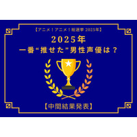 2025年一番“推せた”男性声優は？【中間結果発表】内山昂輝、中村悠一、神谷浩史…今年もメインキャラを複数演じた人気キャストが上位に！ 画像