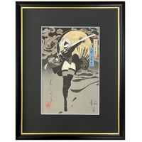 「NieR:Automata」2B、凛と立つ姿が美しい…！浮世絵木版画が数量限定で登場＆D.K直筆サイン入り 画像