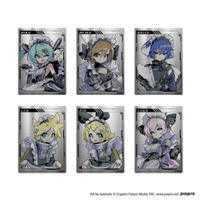 ミク、リンレンらがサイバーメイドに！「ピアプロキャラクターズ」描き下ろしイラストを使用したキラキラグッズ登場 画像